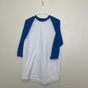Blue and white baseball 3/4 T